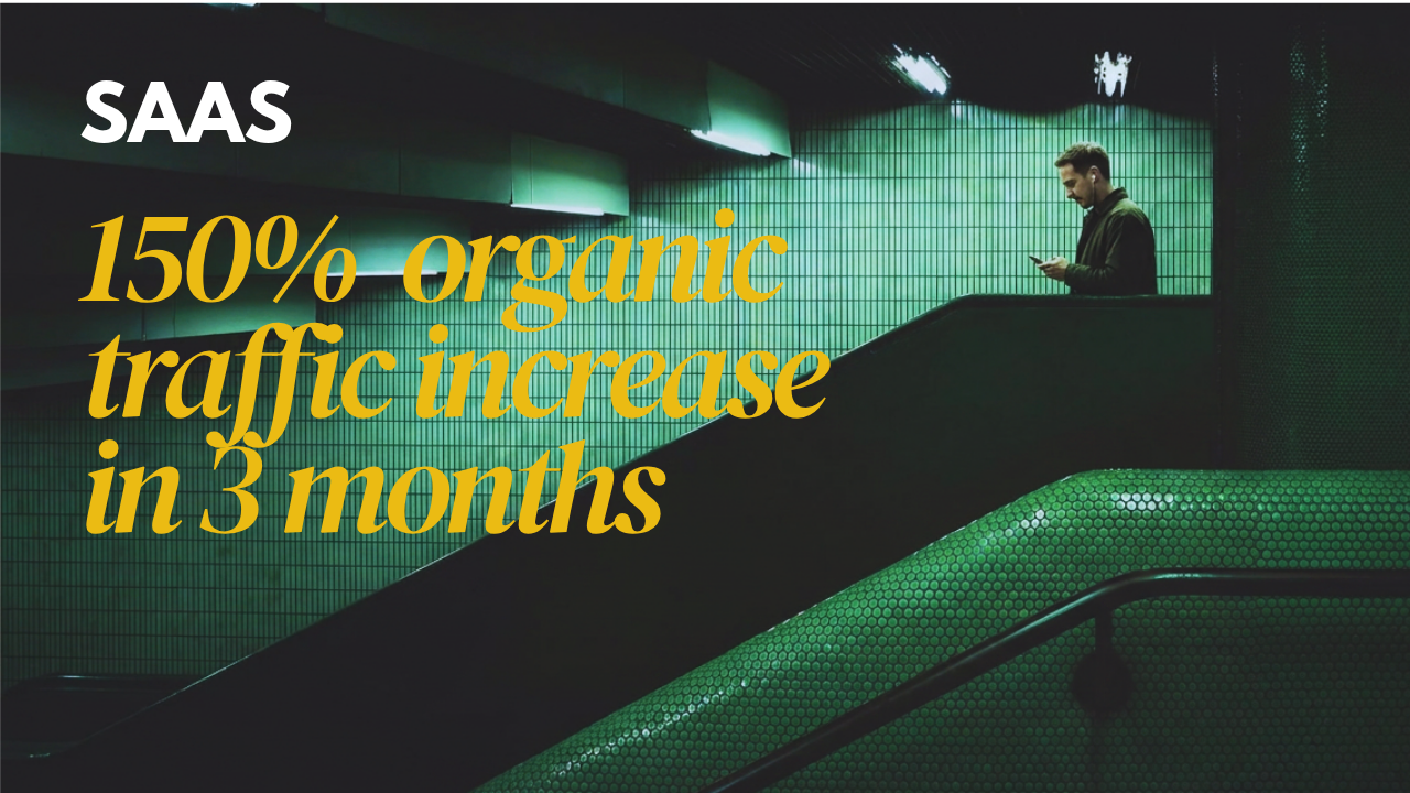 150% organic traffic growth for a social engagement platform canvas preview